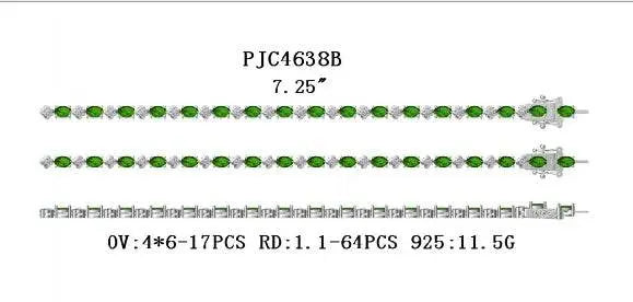 Sterling Silver Semi Mount Bracelet Setting Oval OV 6X4mm - Syzjewelry