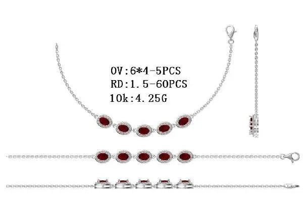 Sterling Silver Semi Mount Pendant Setting Oval OV 6X4mm - Syzjewelry