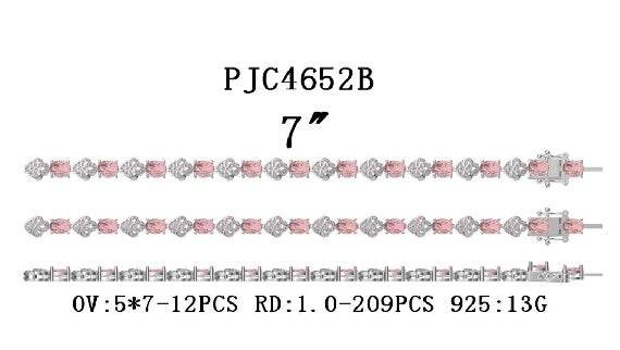 Sterling Silver Semi Mount Bracelet Setting Oval OV 7X5mm - Syzjewelry