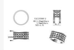 Sterling Silver Semi Mount Ring Setting Round RD 1.0mm - Syzjewelry