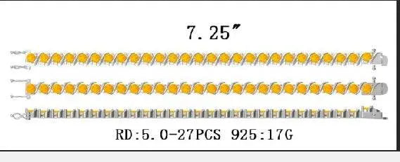 Sterling Silver Semi Mount Bracelet Setting Round RD 5x5mm - Syzjewelry