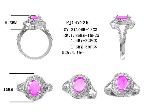 Sterling Silver Semi Mount Ring Setting Oval OV 10X8mm - Syzjewelry