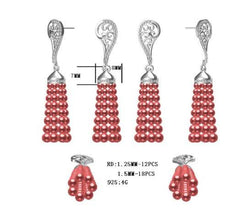 Sterling Silver Semi Mount Earrings Setting Round RD 1.5mm - Syzjewelry