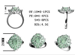 Sterling Silver Semi Mount Ring Setting Oval OV 10X8mm - Syzjewelry