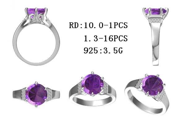 Sterling Silver Semi Mount Ring Setting Round RD 2x2mm - Syzjewelry