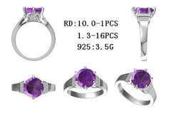 Sterling Silver Semi Mount Ring Setting Round RD 2x2mm - Syzjewelry