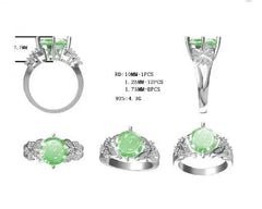 Sterling Silver Semi Mount Ring Setting Round RD 10x10mm - Syzjewelry