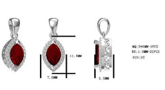 Sterling Silver Semi Mount Pendant Setting Marquise MQ 10X5mm - Syzjewelry