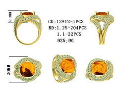 Sterling Silver Semi Mount Ring Setting Cushion CU 12X12mm - Syzjewelry