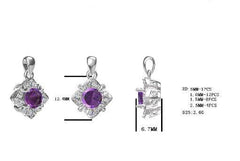 Sterling Silver Semi Mount Pendant Setting Round RD 6x6mm - Syzjewelry