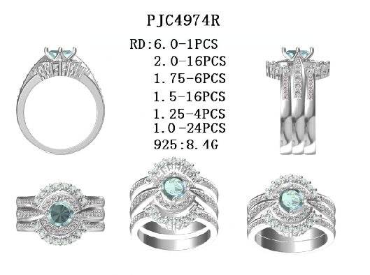 Sterling Silver Semi Mount Ring Setting Round RD 6x6mm - Syzjewelry