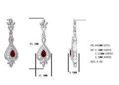 Sterling Silver Semi Mount Earrings Setting Pear PE 6X4mm - Syzjewelry