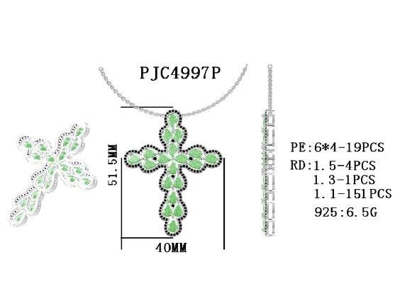Sterling Silver Semi Mount Pendant Setting Pear PE 6x4mm - Syzjewelry