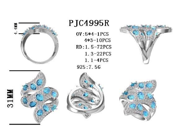 Sterling Silver Semi Mount Ring Setting Oval OV 5X4mm - Syzjewelry