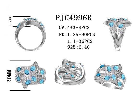 Sterling Silver Semi Mount Ring Setting Oval OV 4X3mm - Syzjewelry