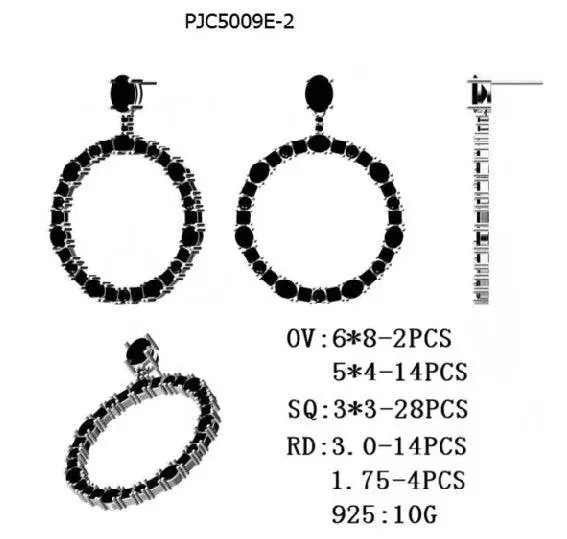 Sterling Silver Semi Mount Earrings Setting Oval OV 8X6mm - Syzjewelry