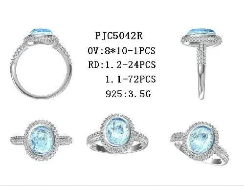 Sterling Silver Semi Mount Ring Setting Oval OV 10X8mm - Syzjewelry