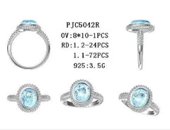 Sterling Silver Semi Mount Ring Setting Oval OV 10X8mm - Syzjewelry