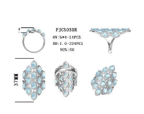 Sterling Silver Semi Mount Ring Setting Oval OV 5X4mm - Syzjewelry