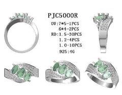 Sterling Silver Semi Mount Ring Setting Oval OV 7X5mm - Syzjewelry