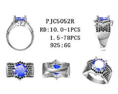 Sterling Silver Semi Mount Ring Setting Round RD 10x10mm - Syzjewelry