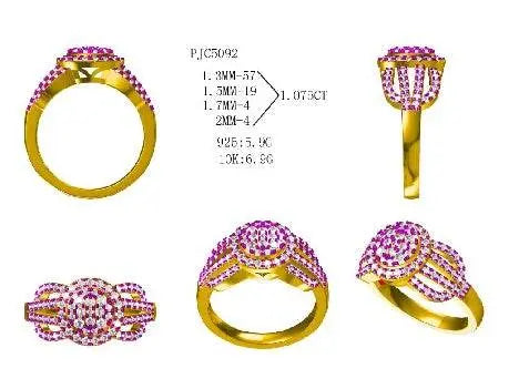 Sterling Silver Semi Mount Ring Setting Round RD 2x2mm - Syzjewelry