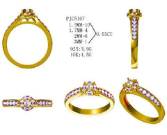 Sterling Silver Semi Mount Ring Setting Round RD 2.5mm - Syzjewelry