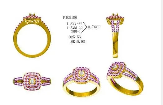 Sterling Silver Semi Mount Ring Setting Round RD 3x3mm - Syzjewelry