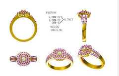 Sterling Silver Semi Mount Ring Setting Round RD 3x3mm - Syzjewelry