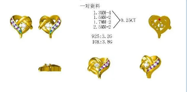 Sterling Silver Semi Mount Earrings Setting Round RD 2.5mm - Syzjewelry