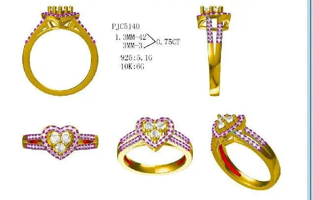 Sterling Silver Semi Mount Ring Setting Round RD 3x3mm - Syzjewelry