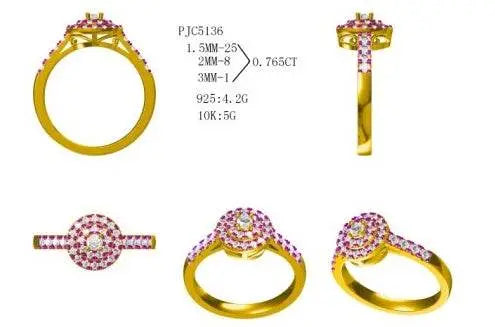 Sterling Silver Semi Mount Ring Setting Round RD 3x3mm - Syzjewelry