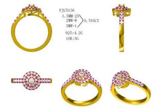 Sterling Silver Semi Mount Ring Setting Round RD 3x3mm - Syzjewelry