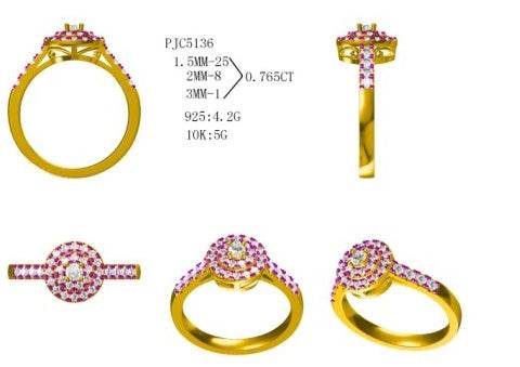 Sterling Silver Semi Mount Earrings Setting Round RD 2.5mm - Syzjewelry