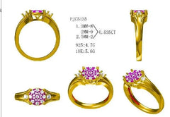 Sterling Silver Semi Mount Ring Setting Round RD 2.5mm - Syzjewelry