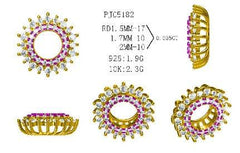 Sterling Silver Semi Mount Pendant Setting Round RD 2x2mm - Syzjewelry