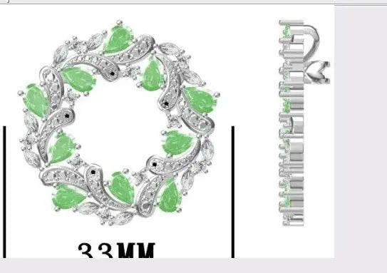 Sterling Silver Semi Mount Pendant Setting Pear PE 6x4mm - Syzjewelry