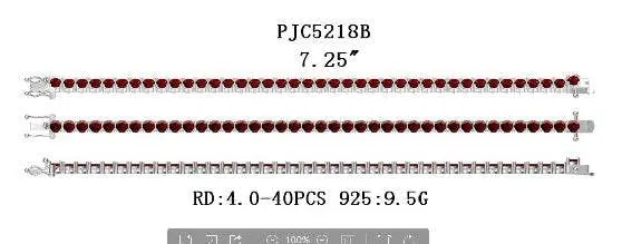 Sterling Silver Semi Mount Bracelet Setting Round RD 4x4mm - Syzjewelry