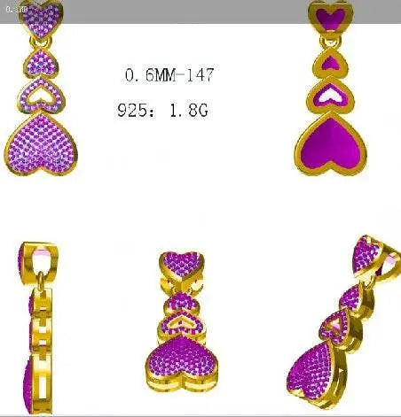 Sterling Silver Semi Mount Pendant Setting Round RD 0.6mm - Syzjewelry