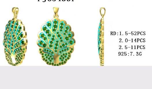 Sterling Silver Semi Mount Pendant Setting Round RD 2.5mm - Syzjewelry