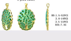 Sterling Silver Semi Mount Pendant Setting Round RD 2.5mm - Syzjewelry