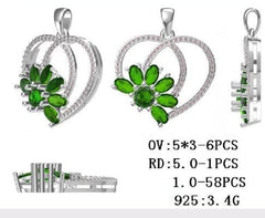 Sterling Silver Semi Mount Pendant Setting Round RD 5x5mm - Syzjewelry