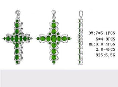 Sterling Silver Semi Mount Pendant Setting Oval OV 7X5mm - Syzjewelry