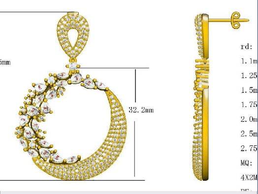 Sterling Silver Semi Mount Earrings Setting Pear PE 4X3mm - Syzjewelry