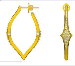 Sterling Silver Semi Mount Earrings Setting Round RD 1.25mm - Syzjewelry