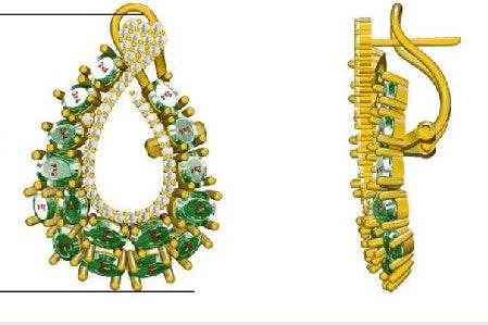 Sterling Silver Semi Mount Earrings Setting Oval OV 5X4mm - Syzjewelry