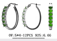 Sterling Silver Semi Mount Earrings Setting Oval OV 5X4mm - Syzjewelry