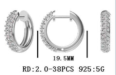 Sterling Silver Semi Mount Earrings Setting Round RD 2x2mm - Syzjewelry