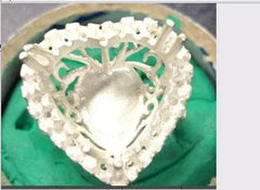 Sterling Silver Semi Mount Ring Setting Round RD Halo围镶mm - Syzjewelry