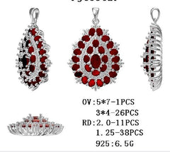 Sterling Silver Semi Mount Pendant Setting Oval OV 7X5mm - Syzjewelry